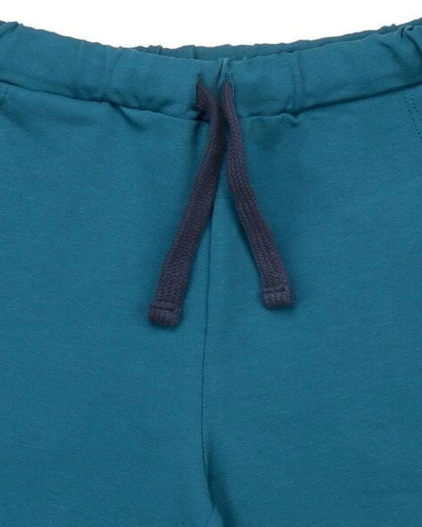Kinder Shorts aus Baumwolle, petrolblau, weiche kurze Hose mit elastischem Bund für Spielplatz, Urlaub & Alltag – Walkiddy – Ansicht 3
