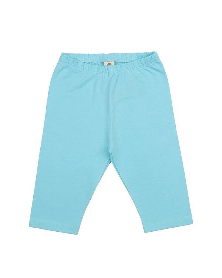 Kinder 3/4-Leggings – Hellblau, elastischer Bund, weich & bequem