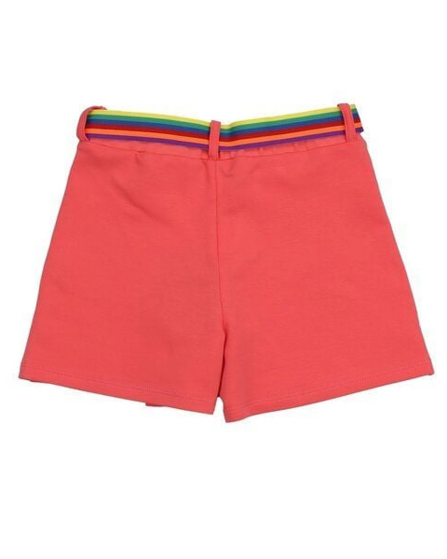 Mädchen Rock GOTS-zertifiziert aus Bio-Baumwolle rosapink „Sun Kissed Pink“ mit gestreiftem Bindegürtel – Walkiddy – Ansicht 4