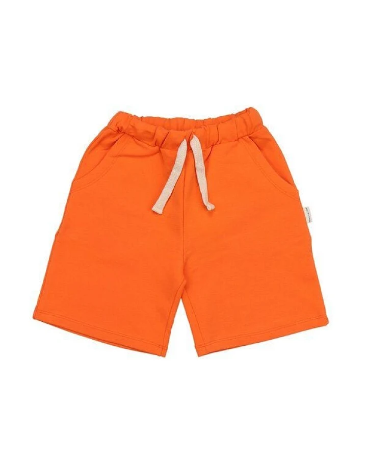 Kinder Shorts GOTS-zertifiziert aus Bio-Baumwolle orange mit Kordelbund – Walkiddy