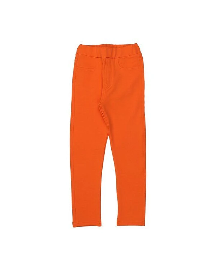 Kinder Sweatleggings GOTS zertifiziert, Bio-Baumwolle, orange, weich & elastisch, bequemer Bund – Walkiddy