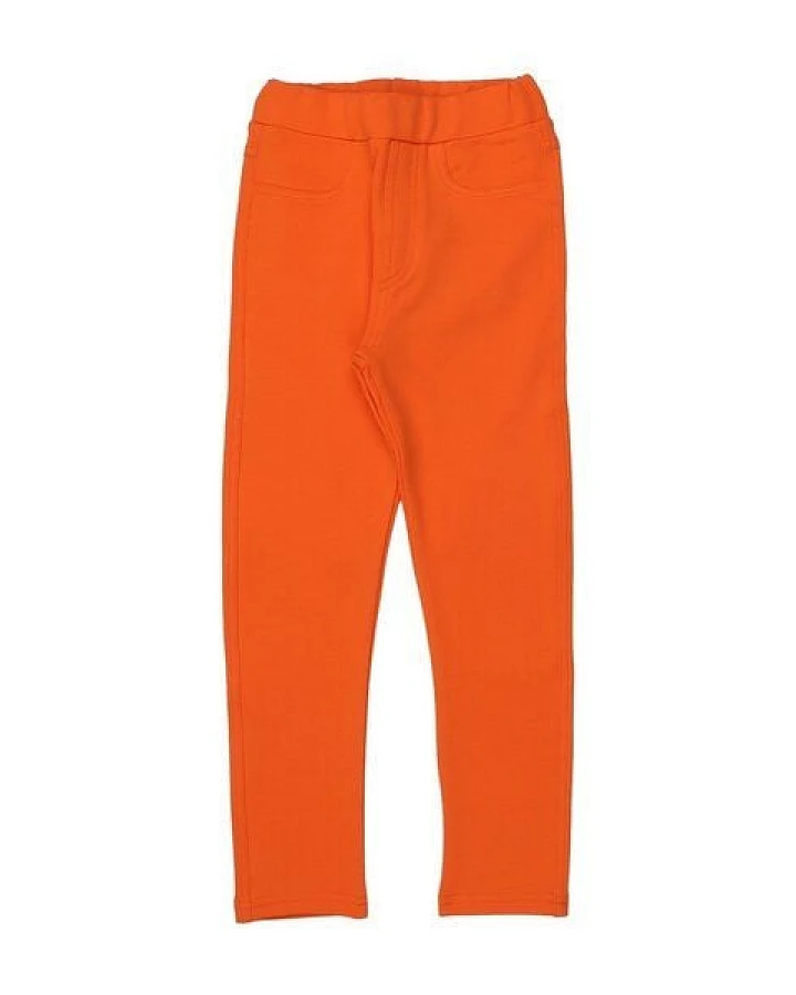 Kinder Sweatleggings GOTS zertifiziert, Bio-Baumwolle, orange, weich & elastisch, bequemer Bund – Walkiddy