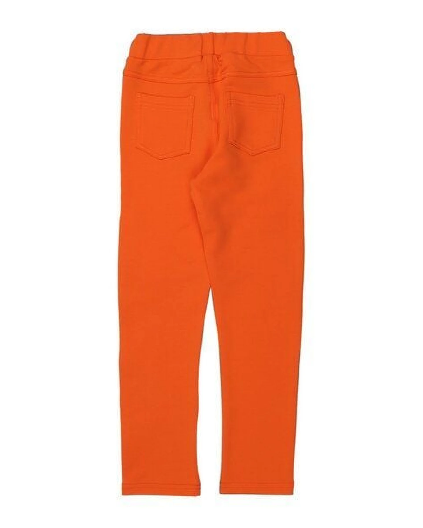 Kinder Sweatleggings GOTS zertifiziert, Bio-Baumwolle, orange, weich & elastisch, bequemer Bund – Walkiddy – Ansicht 4