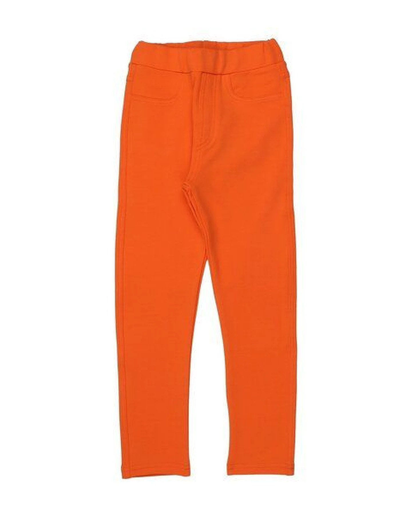 Kinder Sweatleggings GOTS zertifiziert, Bio-Baumwolle, orange, weich & elastisch, bequemer Bund – Walkiddy – Ansicht 2