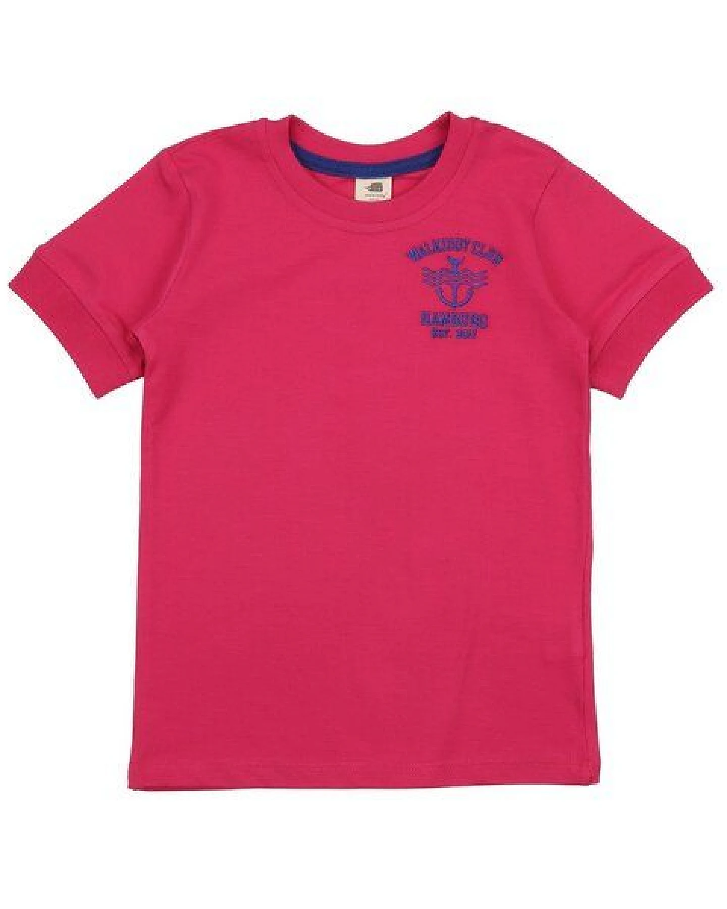 Kinder T-Shirt GOTS-zertifiziert aus Bio-Baumwolle, rot mit kleinem Brustprint, kurzarm – Walkiddy Cabaret, weich & alltagstauglich – Ansicht 2