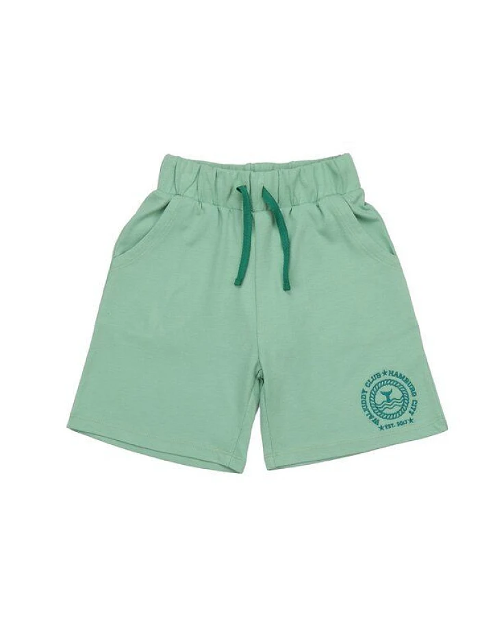 Kinder Shorts GOTS zertifiziert Bio-Baumwolle, Grün, Walkiddy
