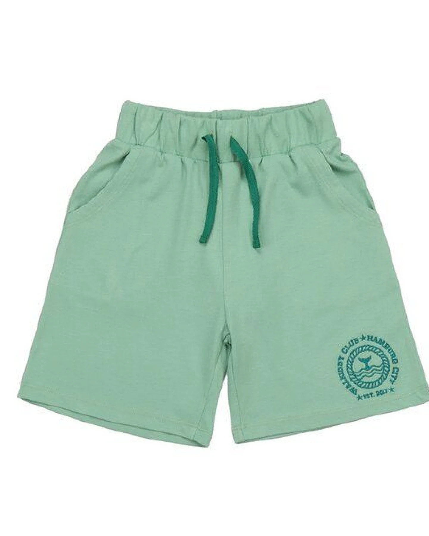Kinder Shorts GOTS zertifiziert Bio-Baumwolle, Grün, Walkiddy – Ansicht 2
