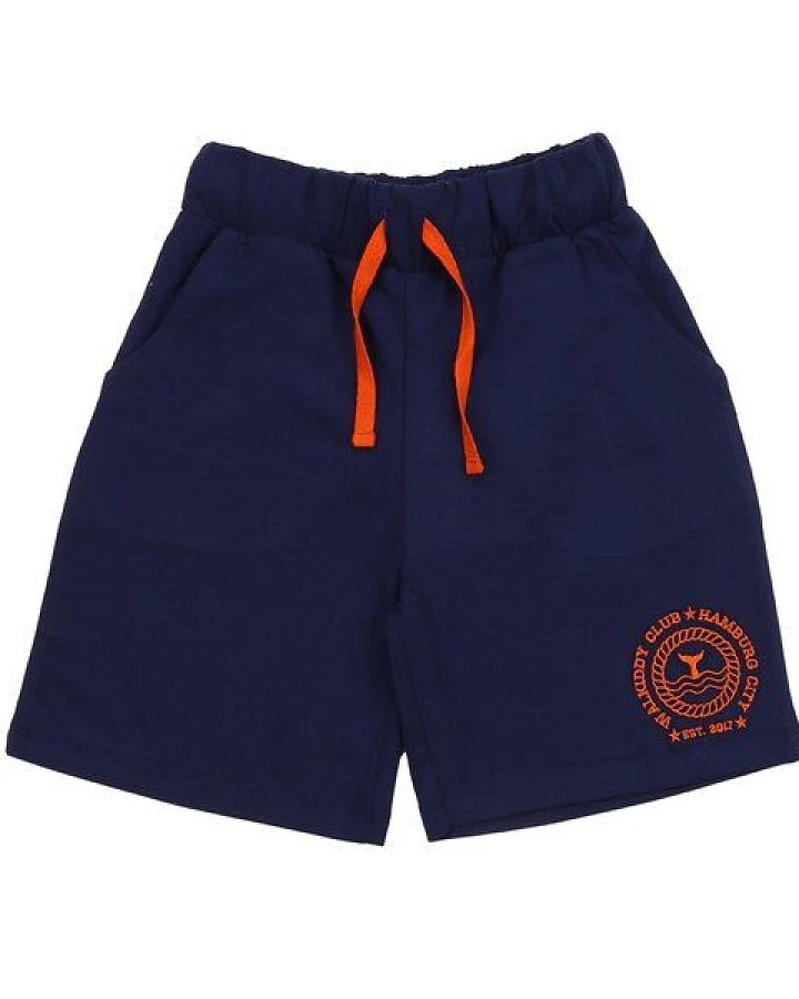 Kinder Shorts GOTS-zertifiziert aus Bio-Baumwolle dunkelblau „Blue Depths“ – Walkiddy