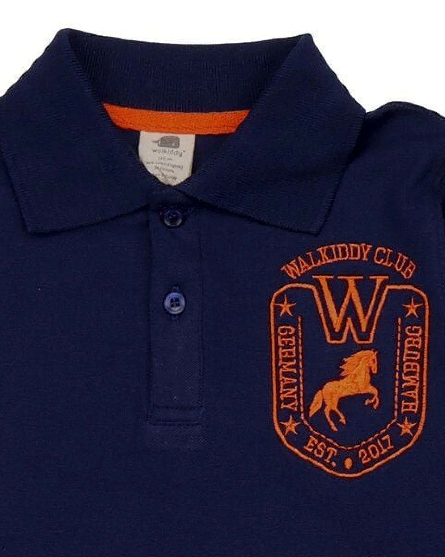 Kleinkinder Langarmshirt Blau „Blue Depths“ aus Bio-Baumwolle – Walkiddy – Ansicht 3