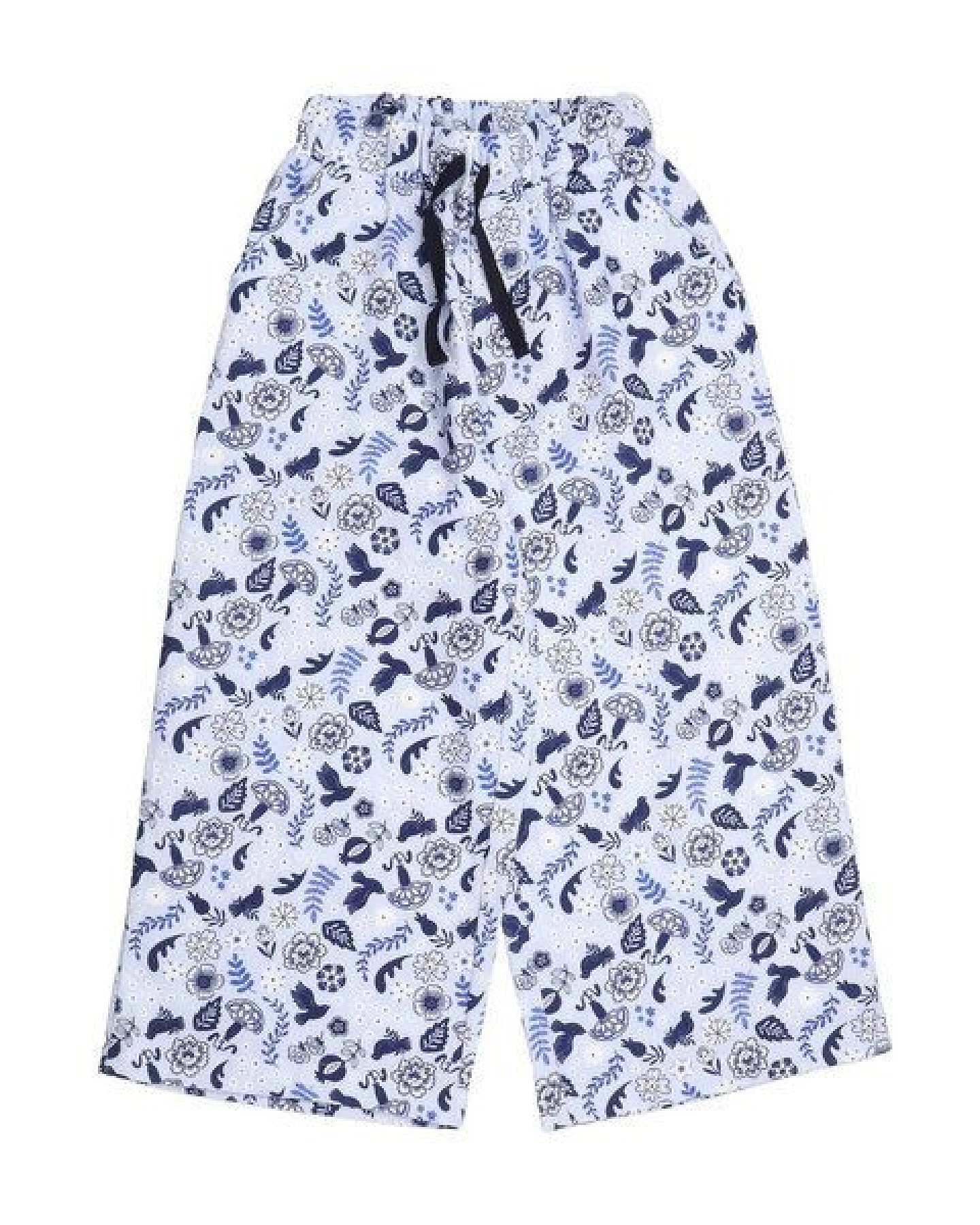 Kinderhose Bio-Baumwolle Blue Birds & Flowers – bequeme Alltags-Pants von Walkiddy für jeden Tag – hautfreundliche & langlebige Qualität von Walkiddy – Ansicht 3