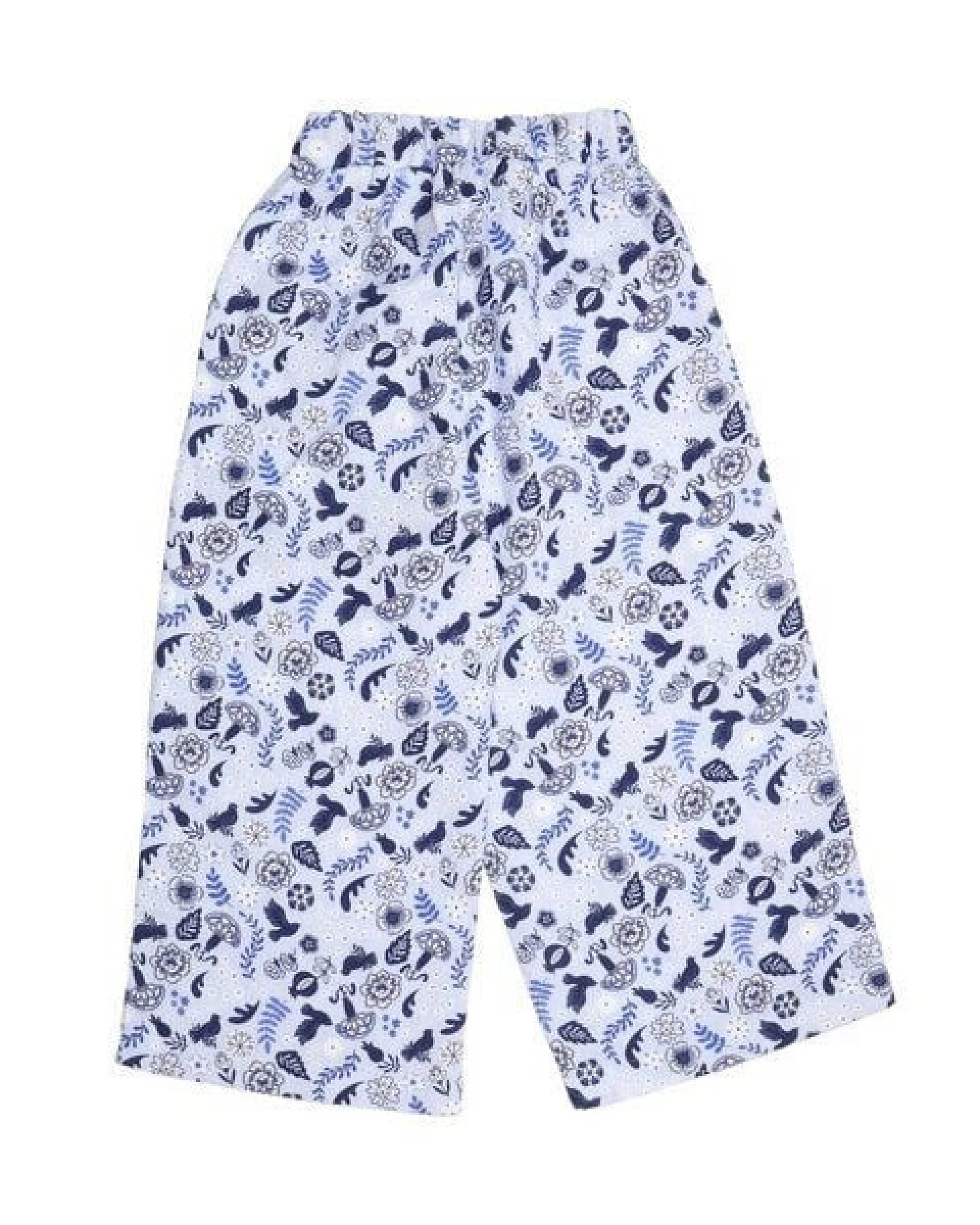 Kinderhose Bio-Baumwolle Blue Birds & Flowers – bequeme Alltags-Pants von Walkiddy für jeden Tag – hautfreundliche & langlebige Qualität von Walkiddy – Ansicht 4