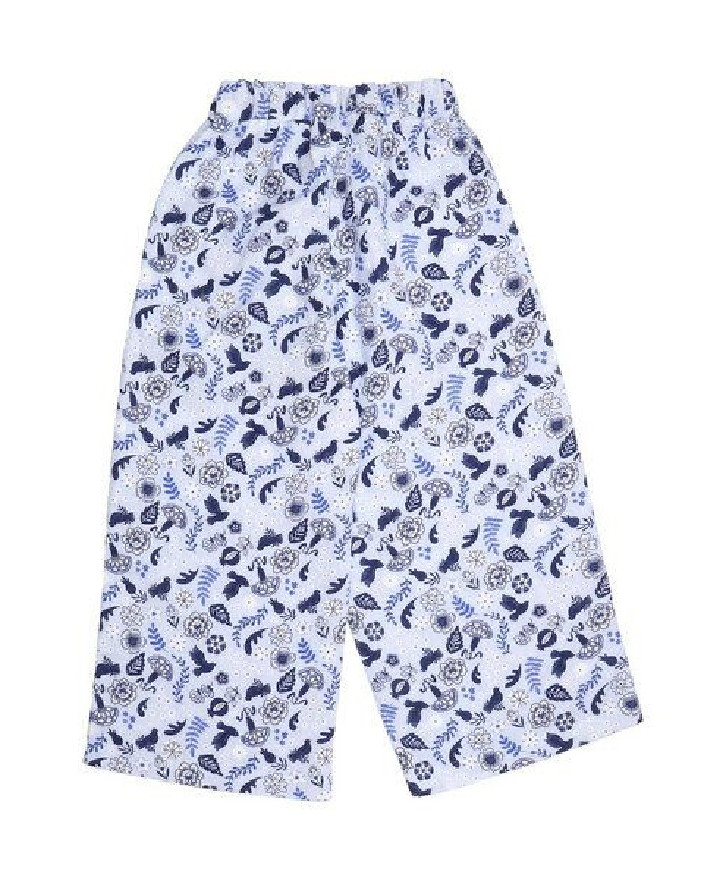 Kinderhose Bio-Baumwolle Blue Birds & Flowers – bequeme Alltags-Pants von Walkiddy für jeden Tag – hautfreundliche & langlebige Qualität von Walkiddy – Ansicht 4