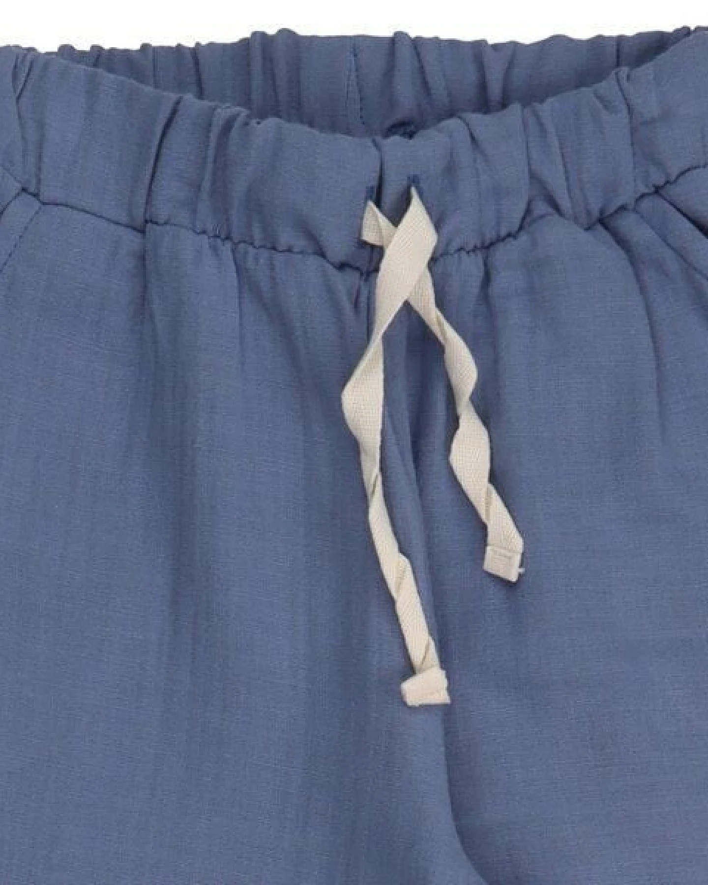 Kinder Hose GOTS-zertifiziert aus Bio-Baumwolle mit Elasthan, blau, elastischer Bund, knielang – Walkiddy, weich & alltagstauglich – Ansicht 3