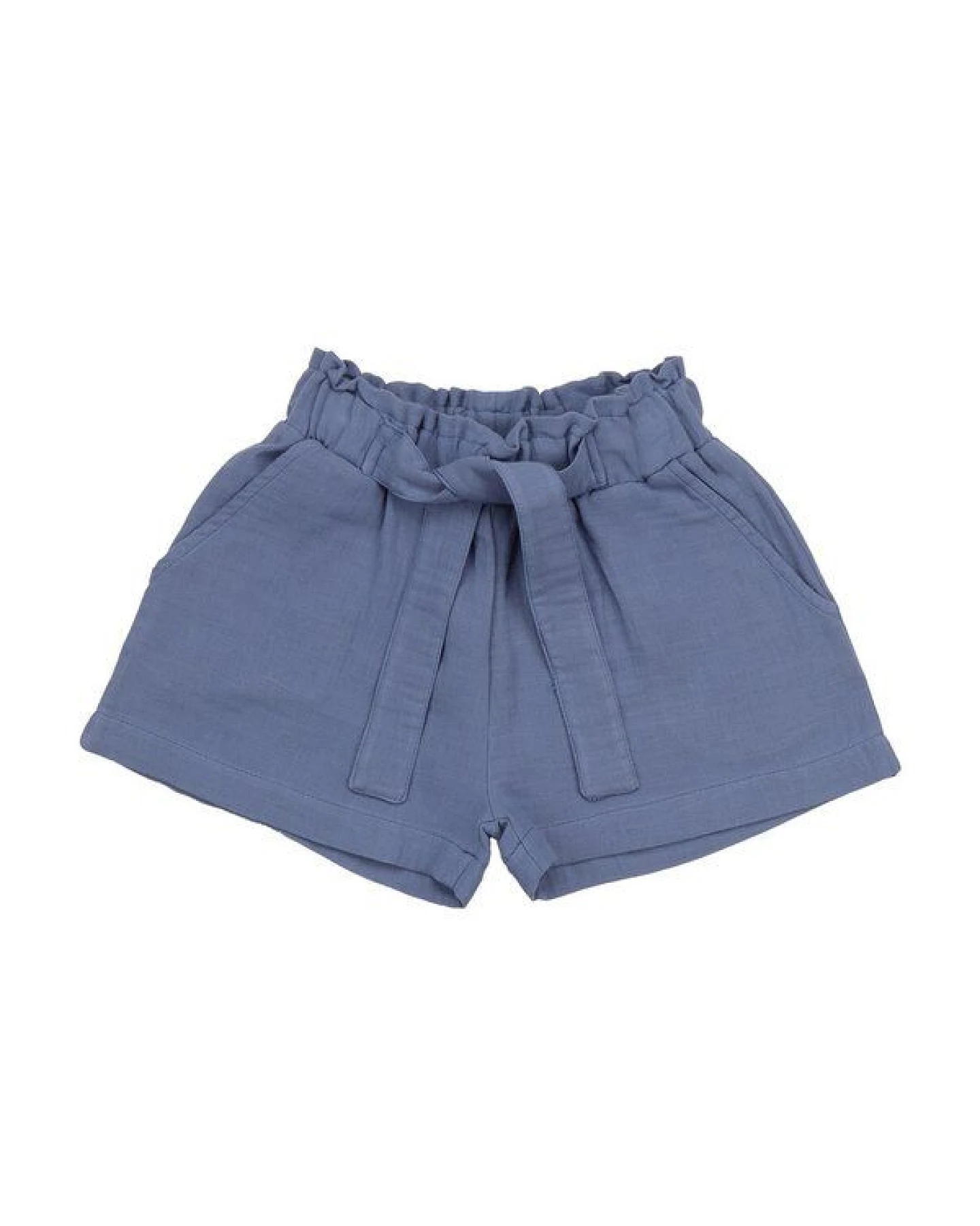 Kinder Shorts Bio-Baumwolle „English Manor“ blaugrau, weicher Jersey, elastische Sommerhose von Walkiddy für Kleinkinder, hautfreundlich & nachhaltig gefertigt – Ansicht 2
