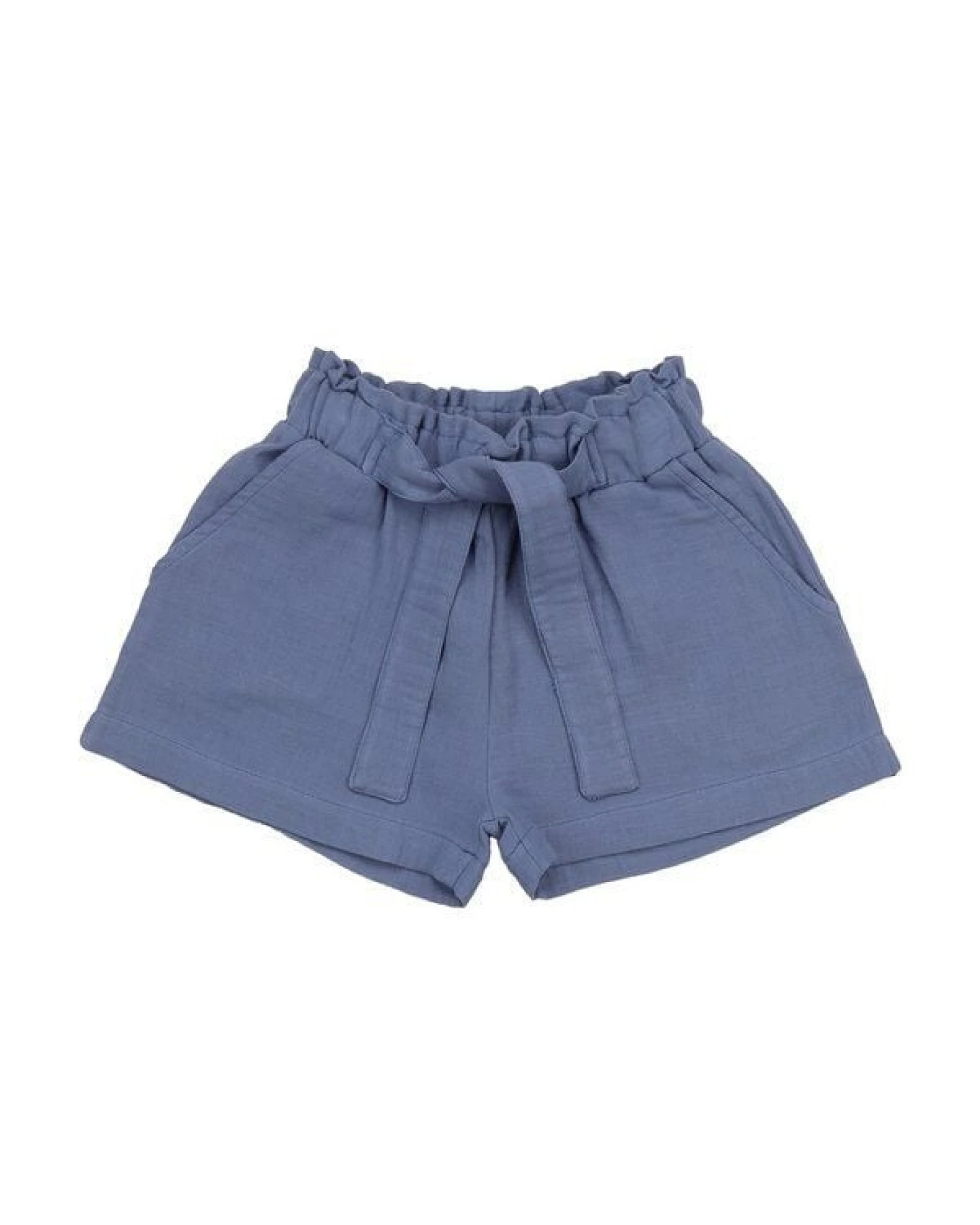 Kinder Shorts Bio-Baumwolle „English Manor“ blaugrau, weicher Jersey, elastische Sommerhose von Walkiddy für Kleinkinder, hautfreundlich & nachhaltig gefertigt – Ansicht 2