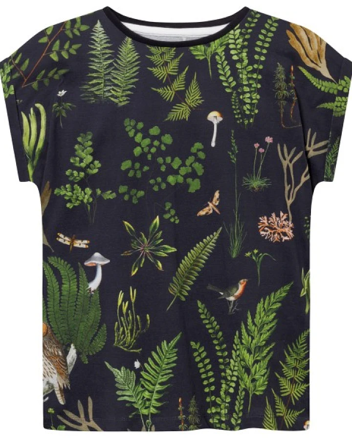 DEDICATED - Women's T-Shirt Visby Secret Garden - T-Shirt Gr XS bunt