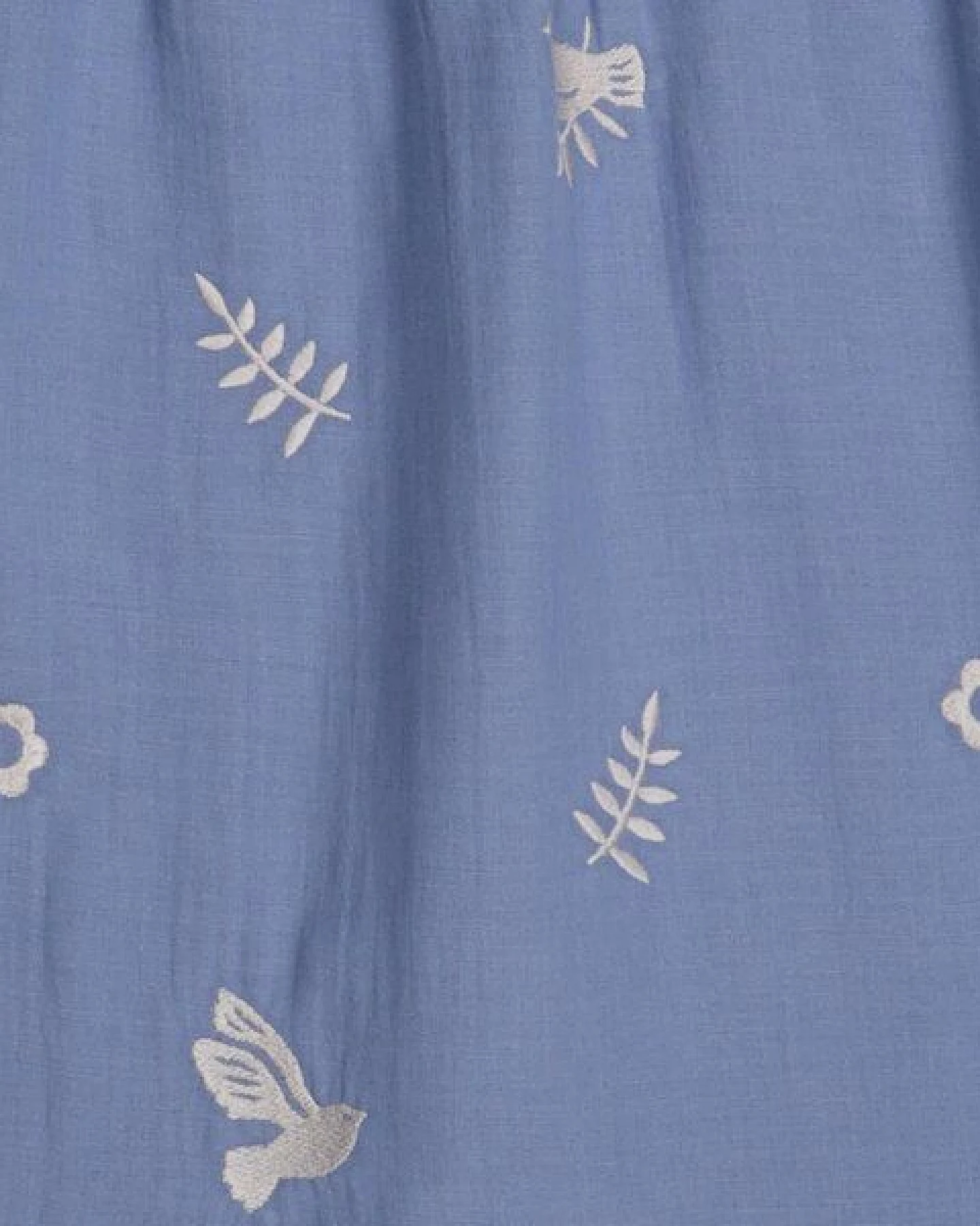 Kleinkinder Kleid – Blau aus Bio-Baumwolle, kurzärmlig, locker fallend, bequem, alltagstauglich & kombinierbar – Ansicht 3