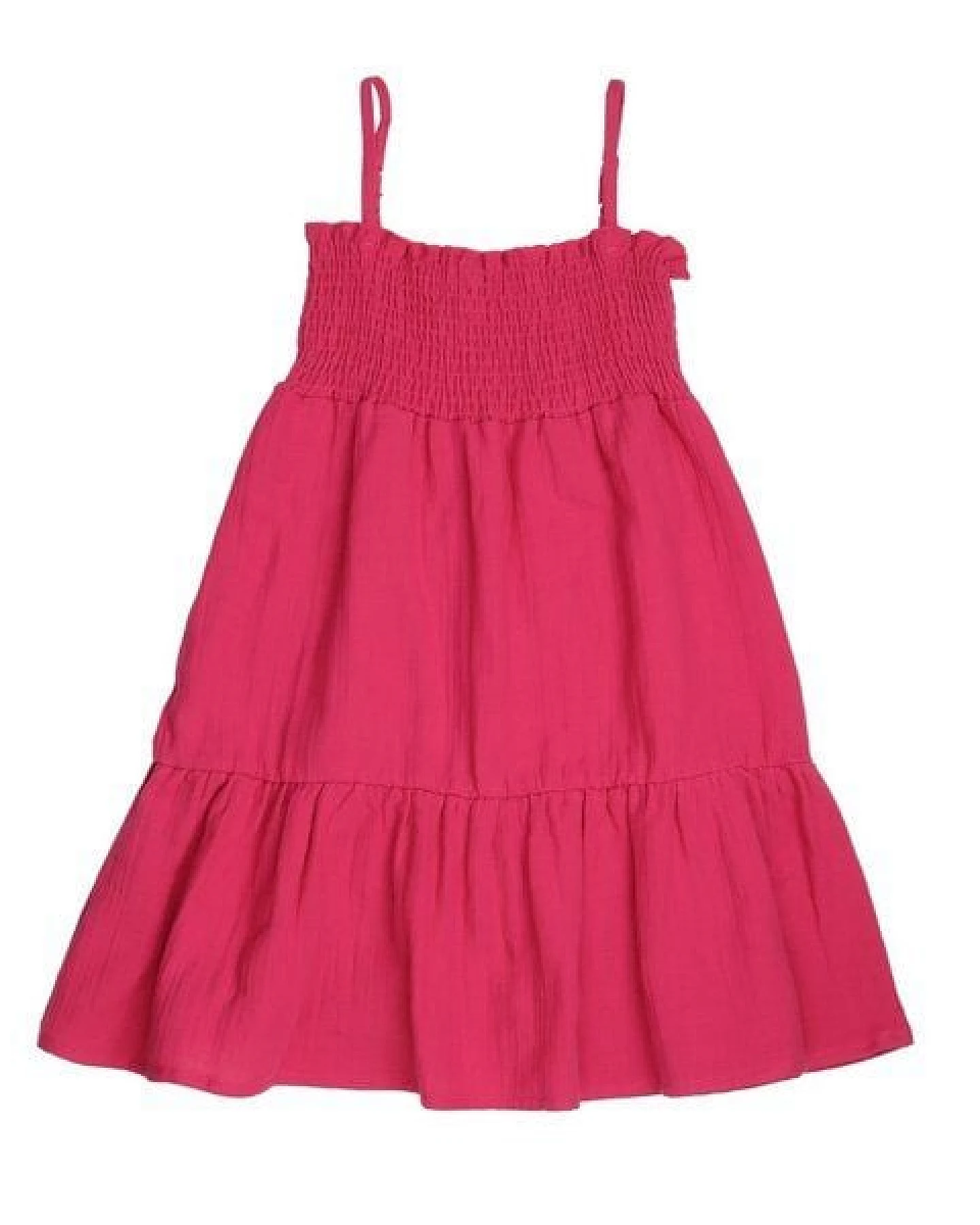 Kinder Trägerkleid GOTS zertifiziert, Bio-Baumwolle, karminrot, leicht & weich, Sommerkleid, bequem – Walkiddy – Ansicht 2