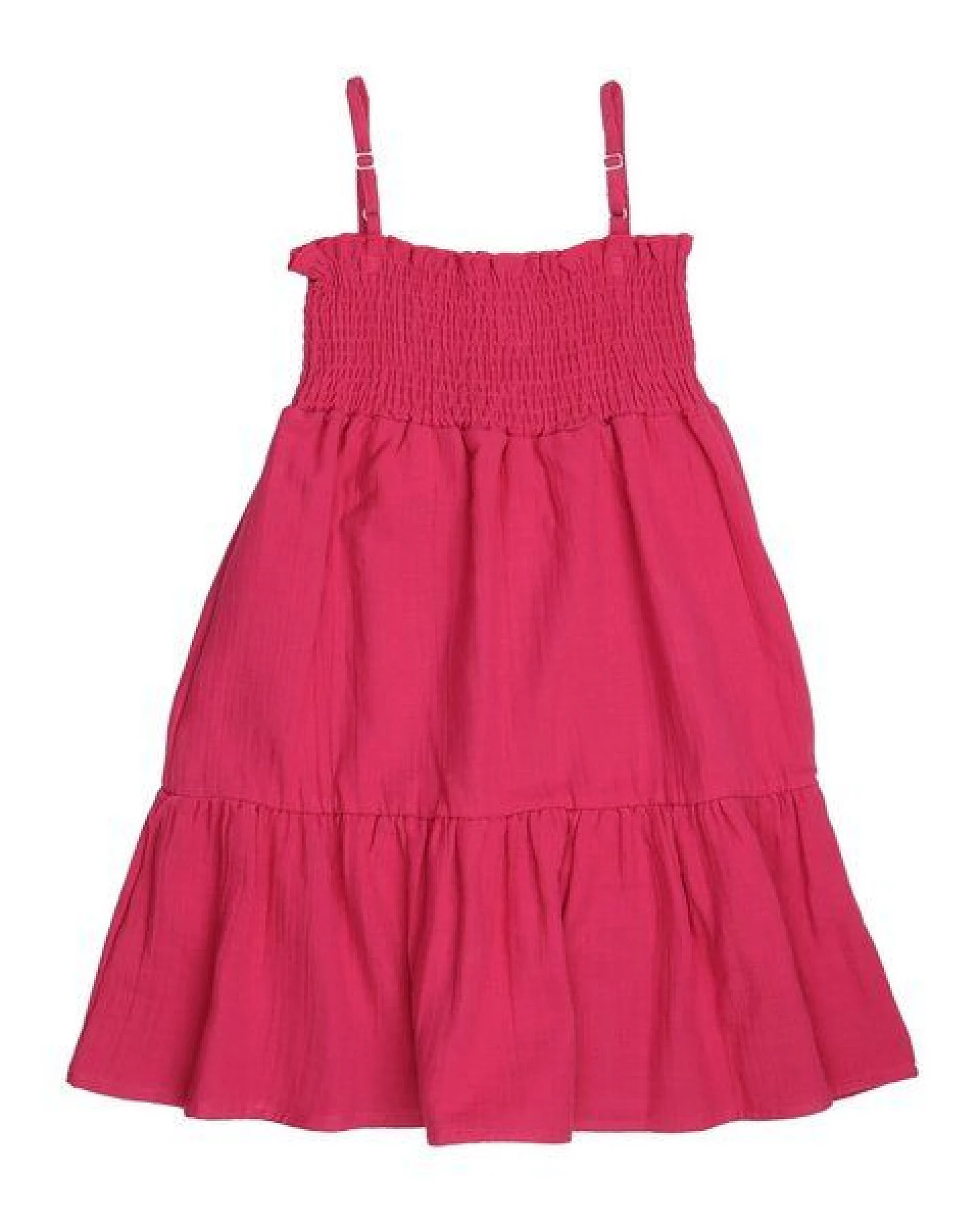 Kinder Trägerkleid GOTS zertifiziert, Bio-Baumwolle, karminrot, leicht & weich, Sommerkleid, bequem – Walkiddy – Ansicht 4