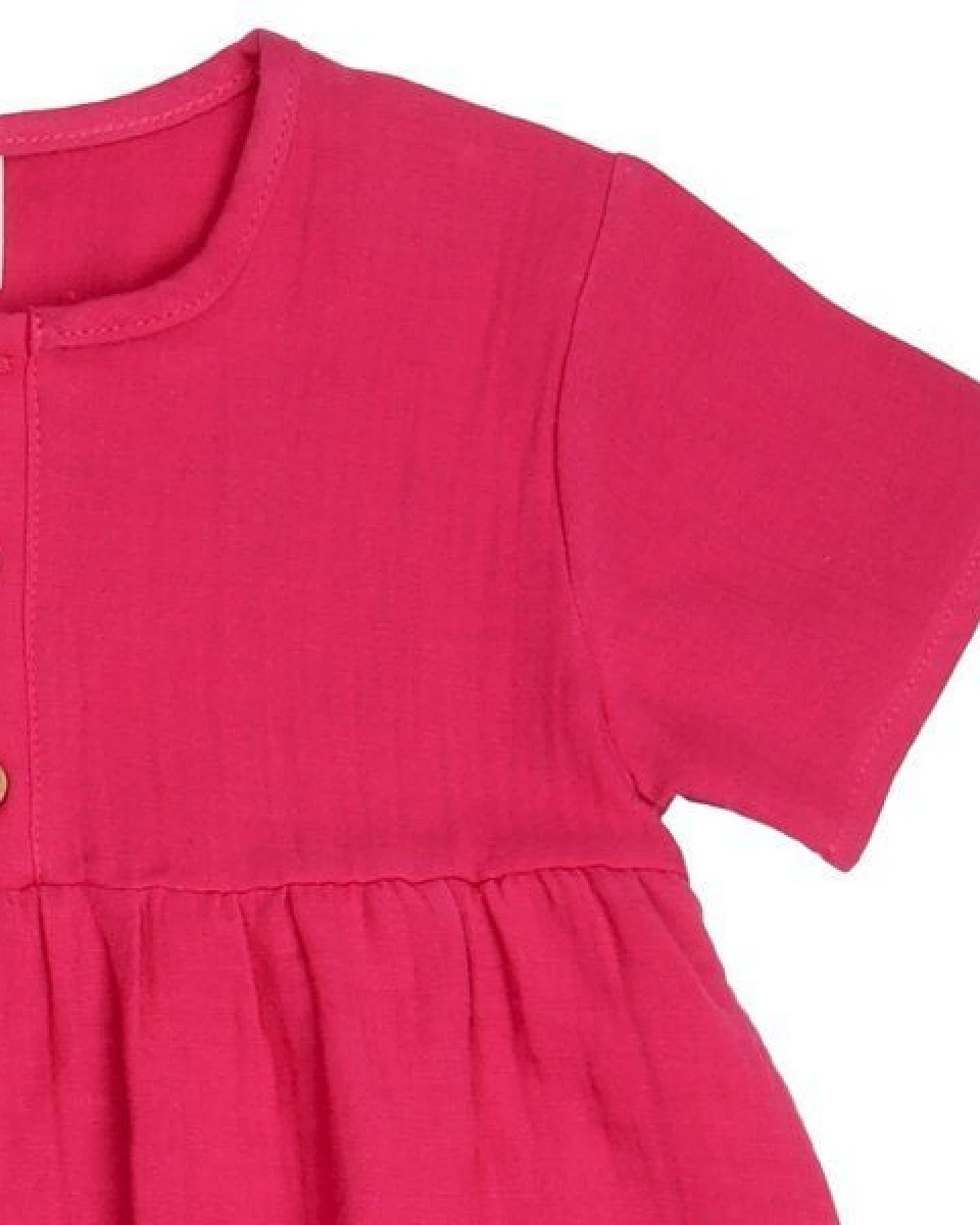 Kleid Kinder Bio-Baumwolle Carmine Pink – festliches Walkiddy Jersey-Kleid für Kita & Familienfeste – nachhaltige, hautfreundliche & langlebige Qualität von Walkiddy – Ansicht 3