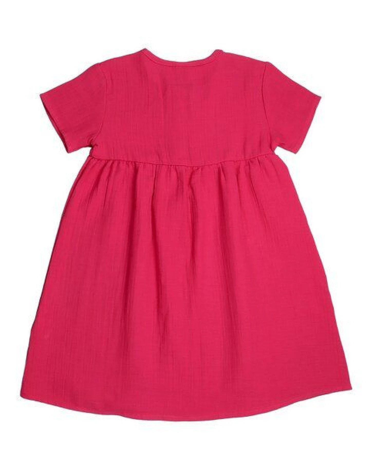 Kleid Kinder Bio-Baumwolle Carmine Pink – festliches Walkiddy Jersey-Kleid für Kita & Familienfeste – nachhaltige, hautfreundliche & langlebige Qualität von Walkiddy – Ansicht 4