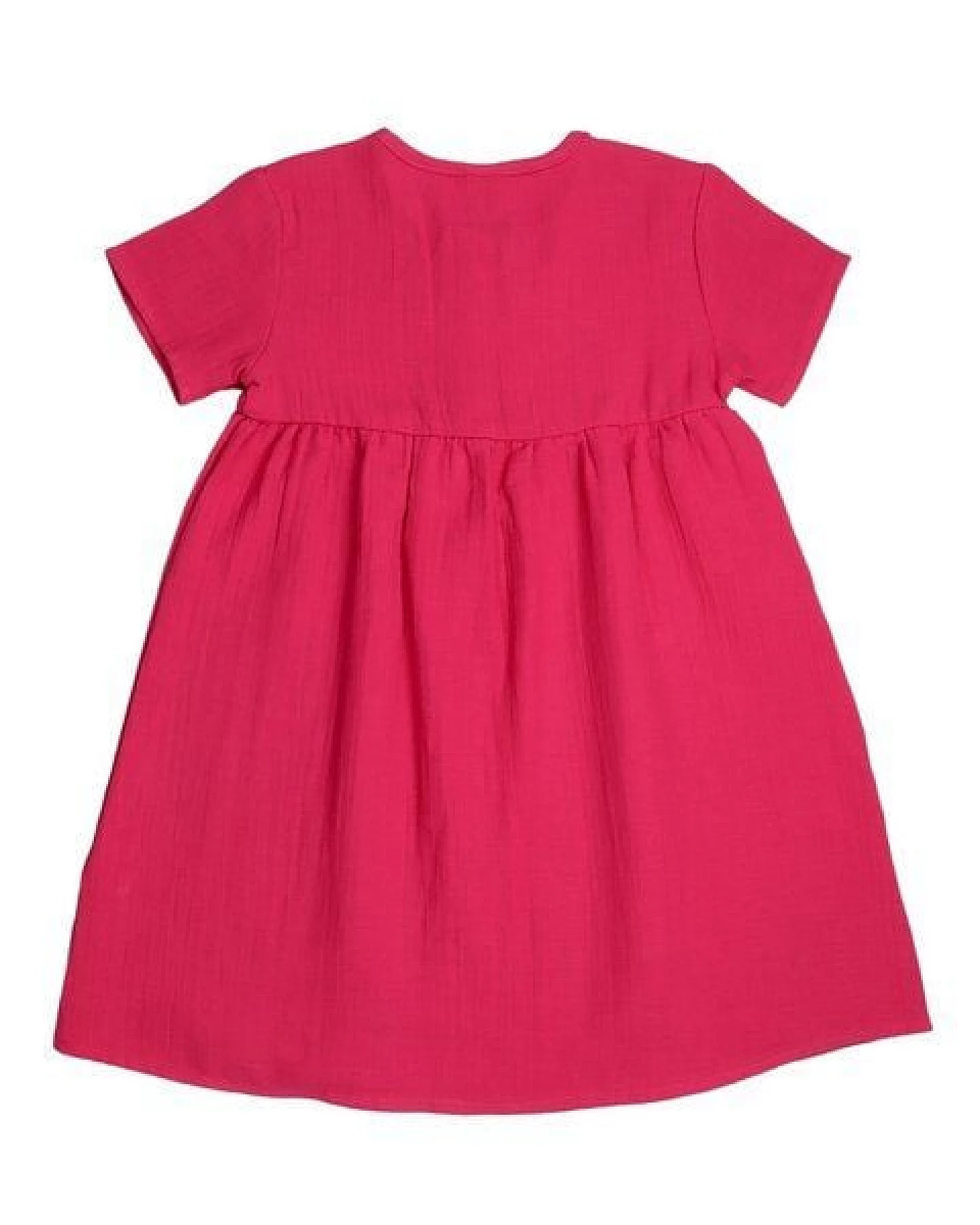 Kleid Kinder Bio-Baumwolle Carmine Pink – festliches Walkiddy Jersey-Kleid für Kita & Familienfeste – nachhaltige, hautfreundliche & langlebige Qualität von Walkiddy – Ansicht 4
