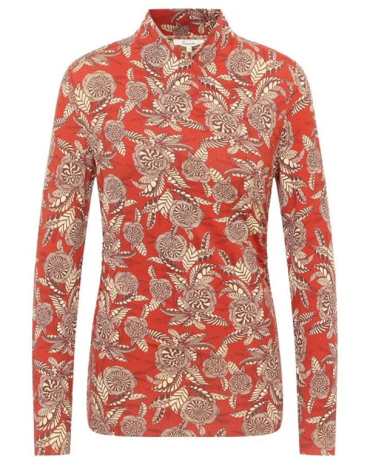 Tranquillo - Women's Feminines EcoVero-Shirt V-Neck - Longsleeve Gr XS rosa
