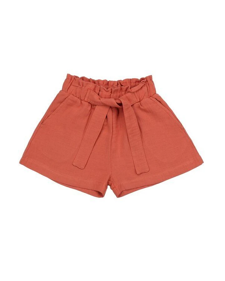 Kinder Shorts Bio-Baumwolle Golden Ochre von Walkiddy, GOTS-zertifizierte, vegane Jersey-Shorts für Mädchen & Jungen, weich, atmungsaktiv und bequem für Alltag, Spielplatz, Urlaub und Kindergarten