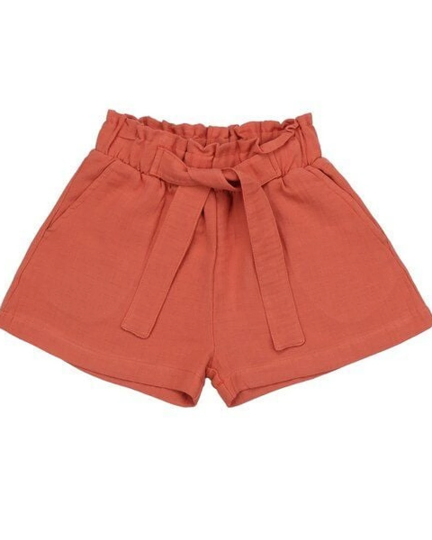 Kinder Shorts Bio-Baumwolle Golden Ochre von Walkiddy, GOTS-zertifizierte, vegane Jersey-Shorts für Mädchen & Jungen, weich, atmungsaktiv und bequem für Alltag, Spielplatz, Urlaub und Kindergarten – Ansicht 2