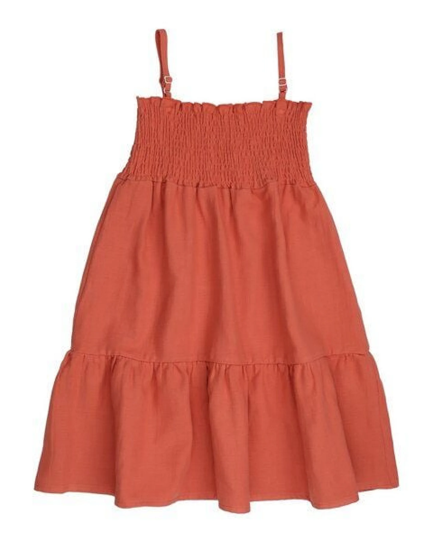 Mädchen Trägerkleid – Ocker, weich & bequem, sommerlich – Ansicht 4