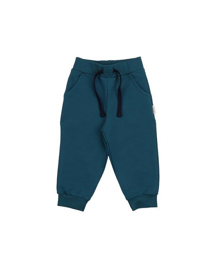 Kinder Baggy-Hose – Petrolblau, Bund mit Kordel, weich & bequem