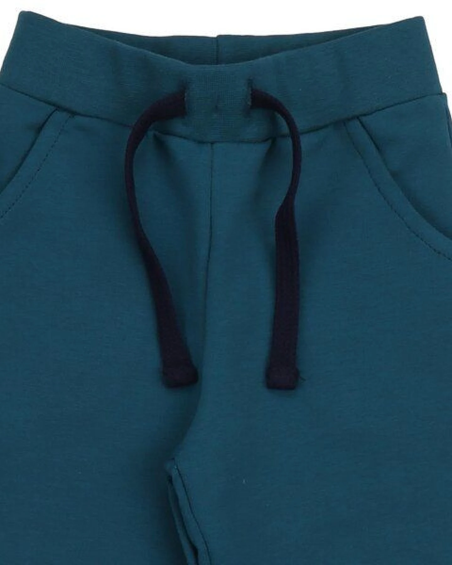 Kinder Baggy-Hose – Petrolblau, Bund mit Kordel, weich & bequem – Ansicht 3
