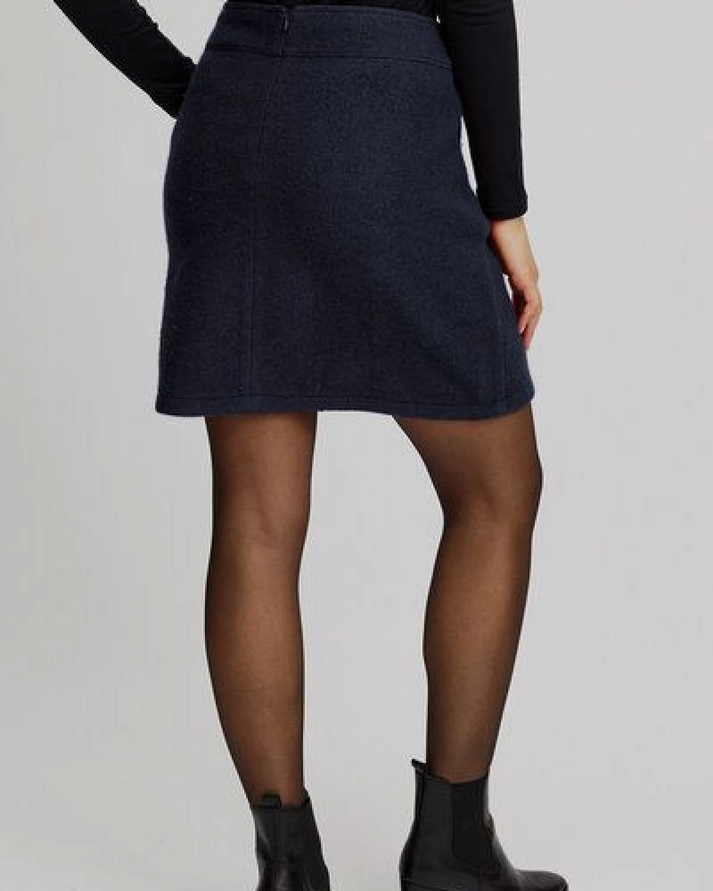 TRANQUILLO Kurzer Rock aus reinem Wollfleece (W25F170) – Ansicht 2