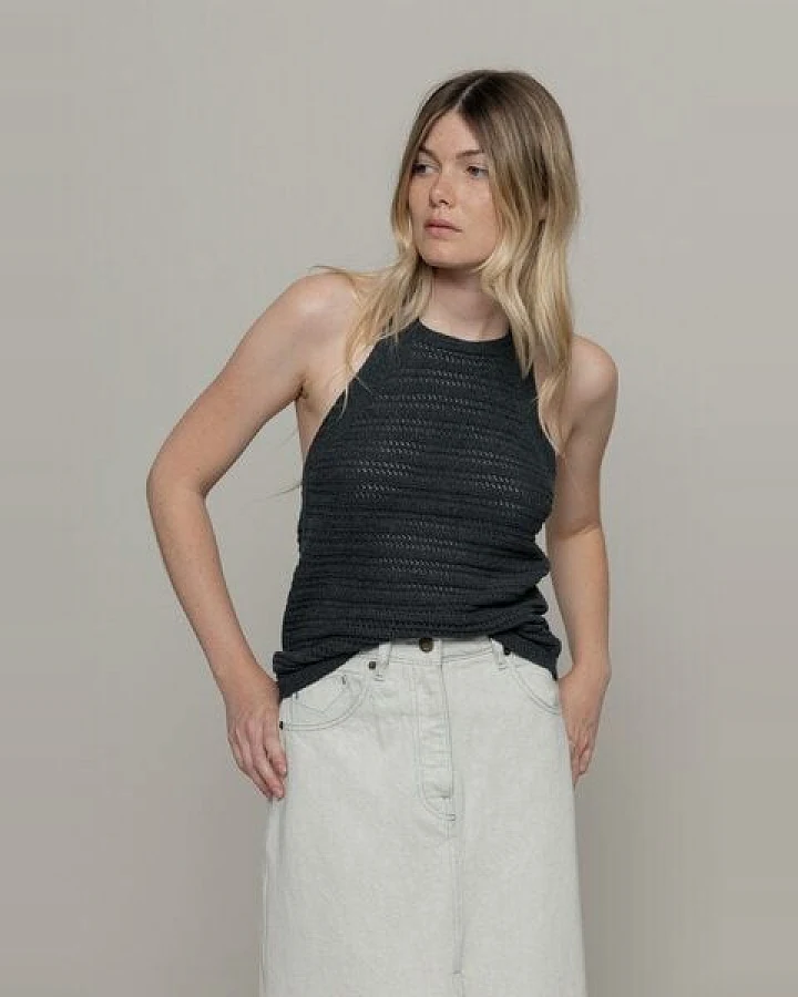 Rifò - Circular Fashion Made in Italy Nilla, Stricktop aus recycelter Baumwolle