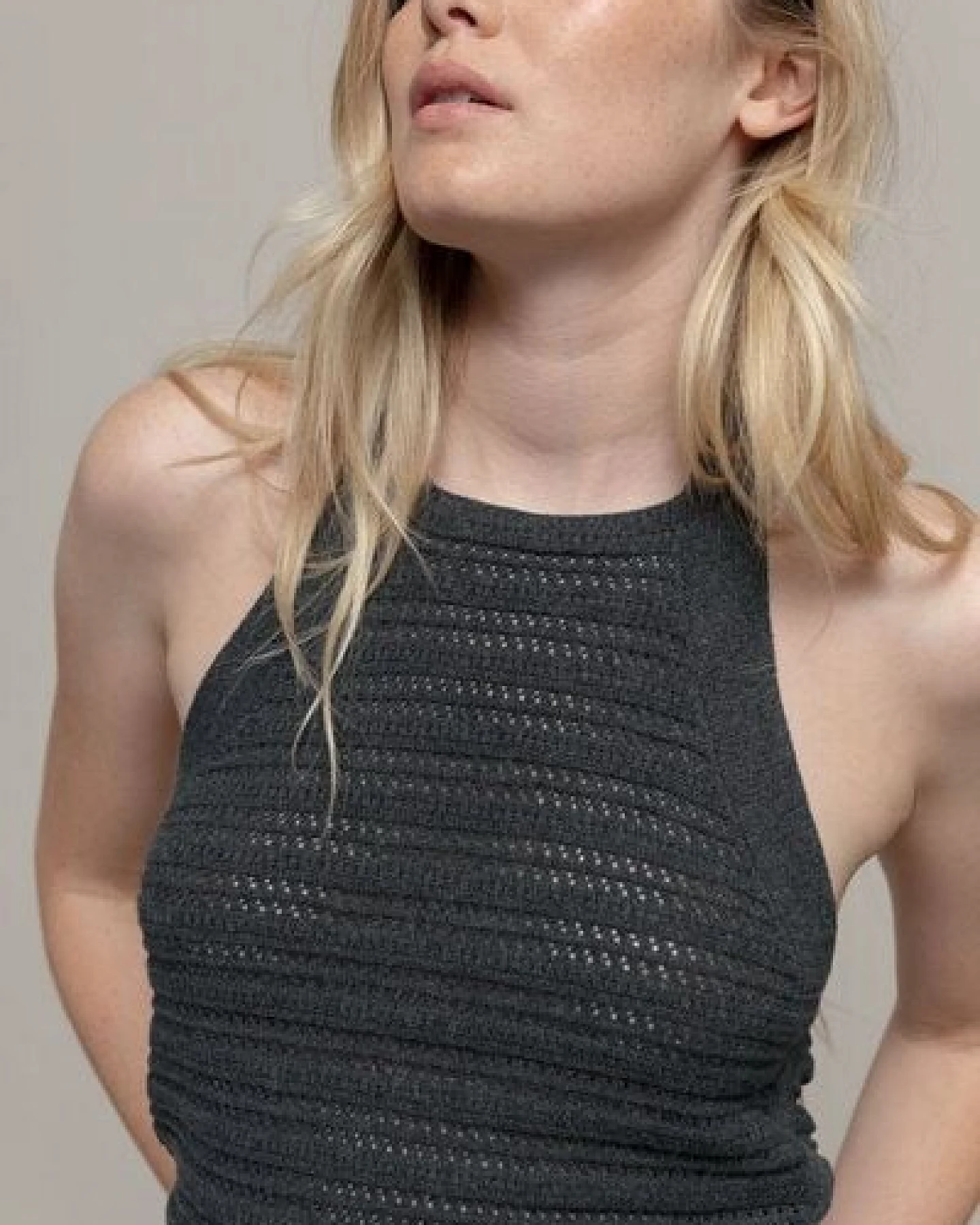 Rifò - Circular Fashion Made in Italy Nilla, Stricktop aus recycelter Baumwolle – Ansicht 2