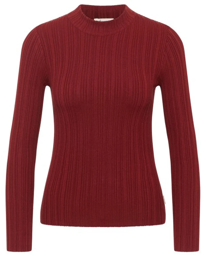 Tranquillo - Women's Seidiges EcoVero-Shirt Round Neck - Longsleeve Gr XS rot