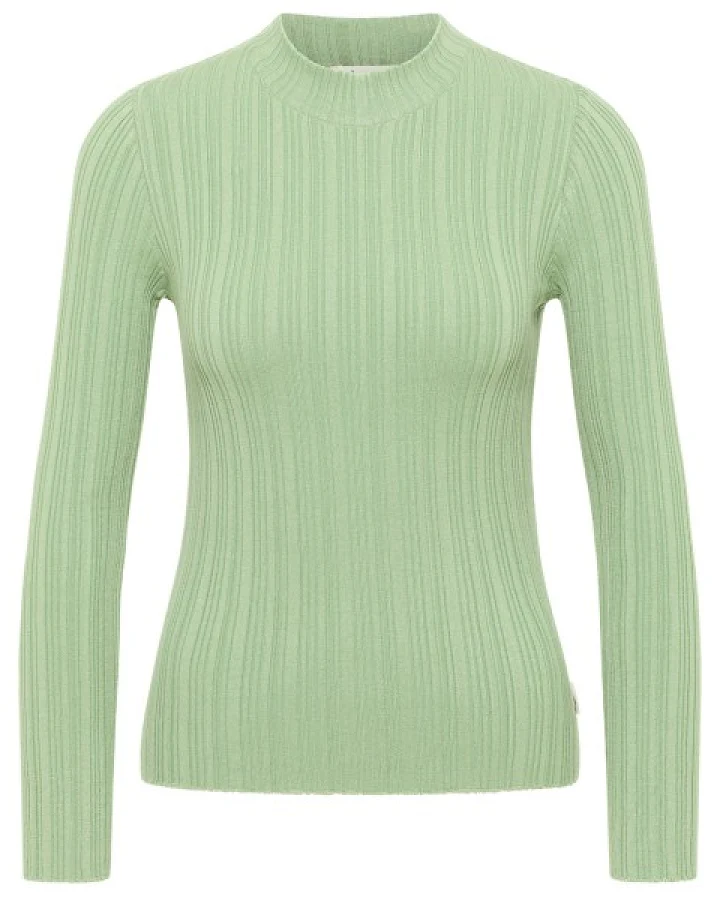 Tranquillo - Women's Seidiges EcoVero-Shirt Round Neck - Longsleeve Gr XS grün