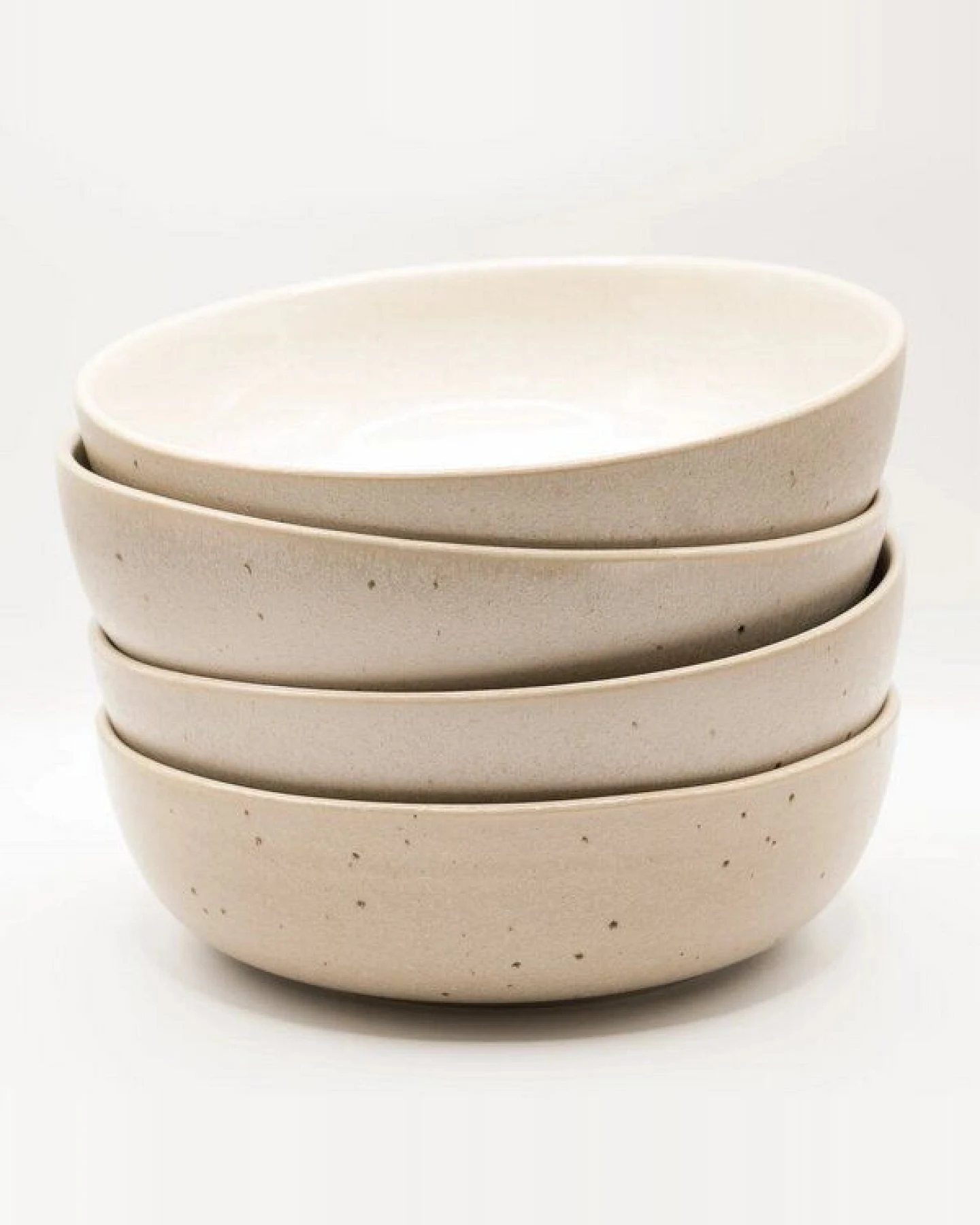 EDDA stoneware Handgemachte Steingut Schale Eelina - Beige (ø 18 x 4,5 cm) – Ansicht 4