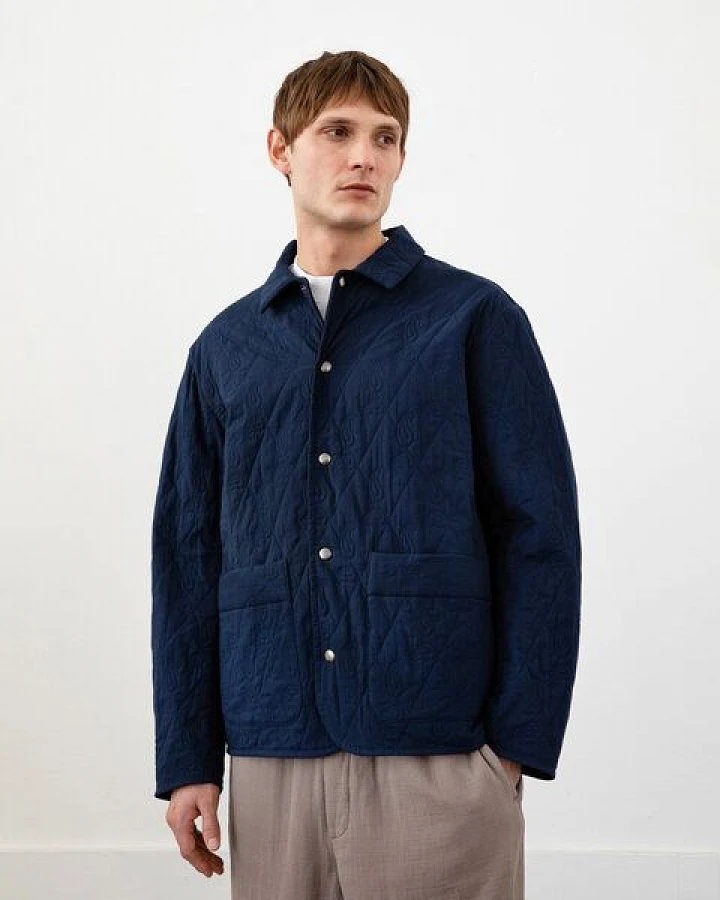 Rotholz Leichte Steppjacke Bio Baumwolle- Dunkelblau