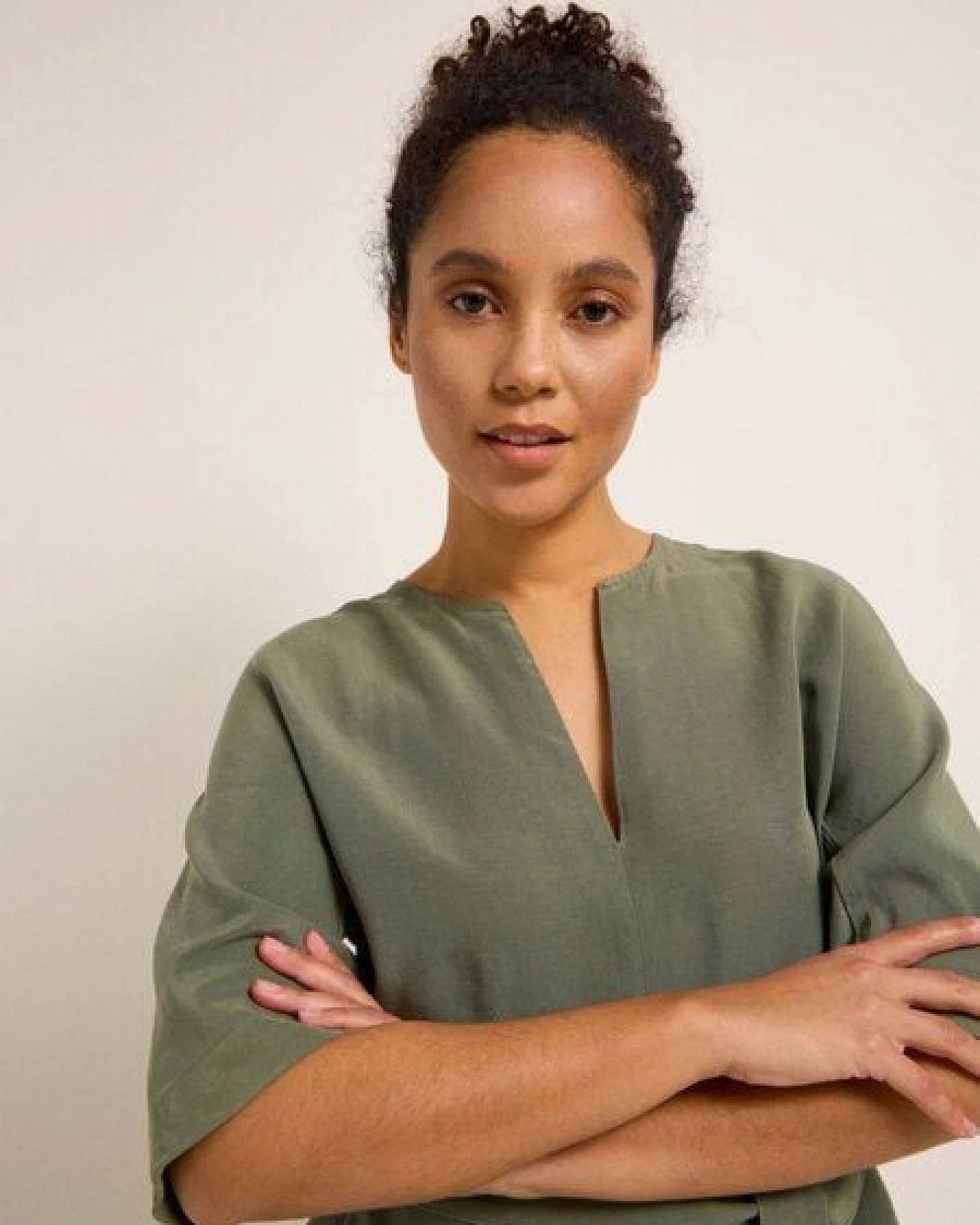 LANIUS Kleid mit Gürtel Leinen – Ansicht 4