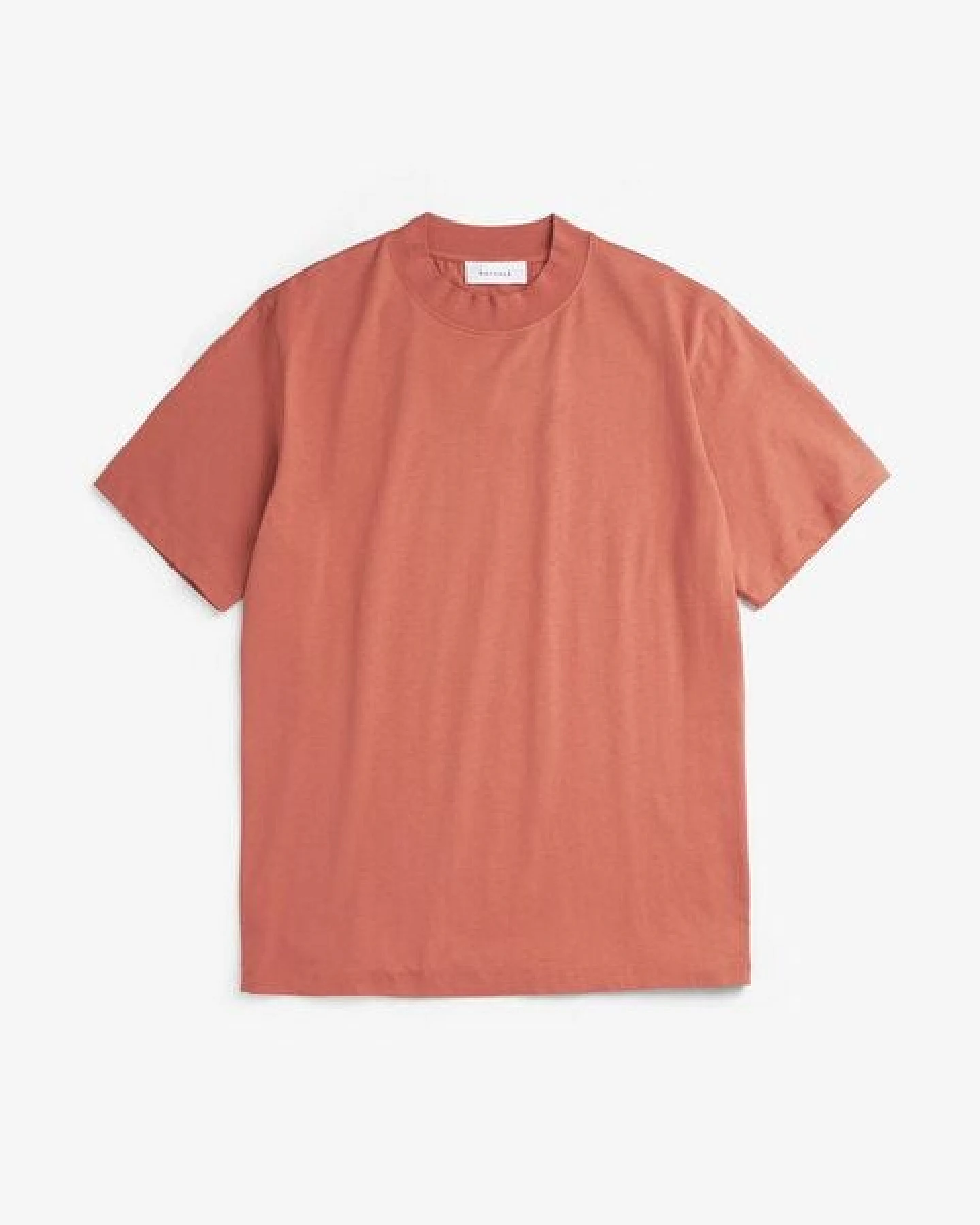 Rotholz Basic T-Shirt mit breitem Kragen Bio Baumwolle – Ansicht 4