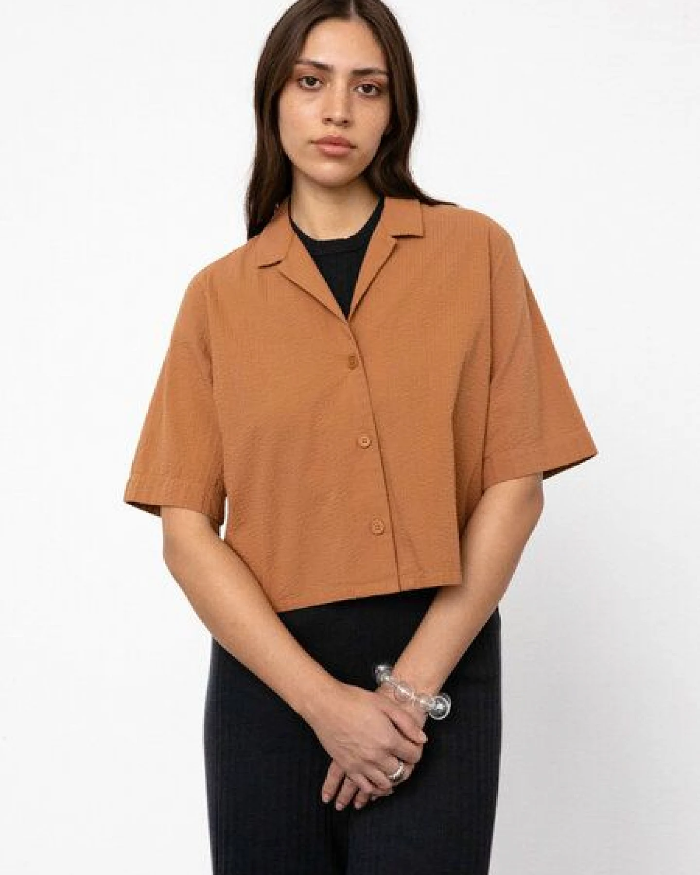 Rotholz Cropped Bowling Shirt – Ansicht 2