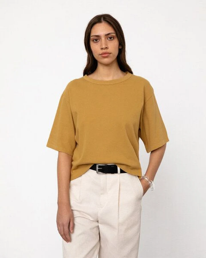 Rotholz Kurzes T-Shirt Waffle Cotton