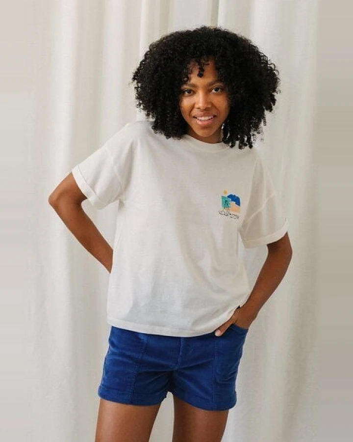 TWOTHIRDS Uwins T-Shirt Surf- und Wave Off White