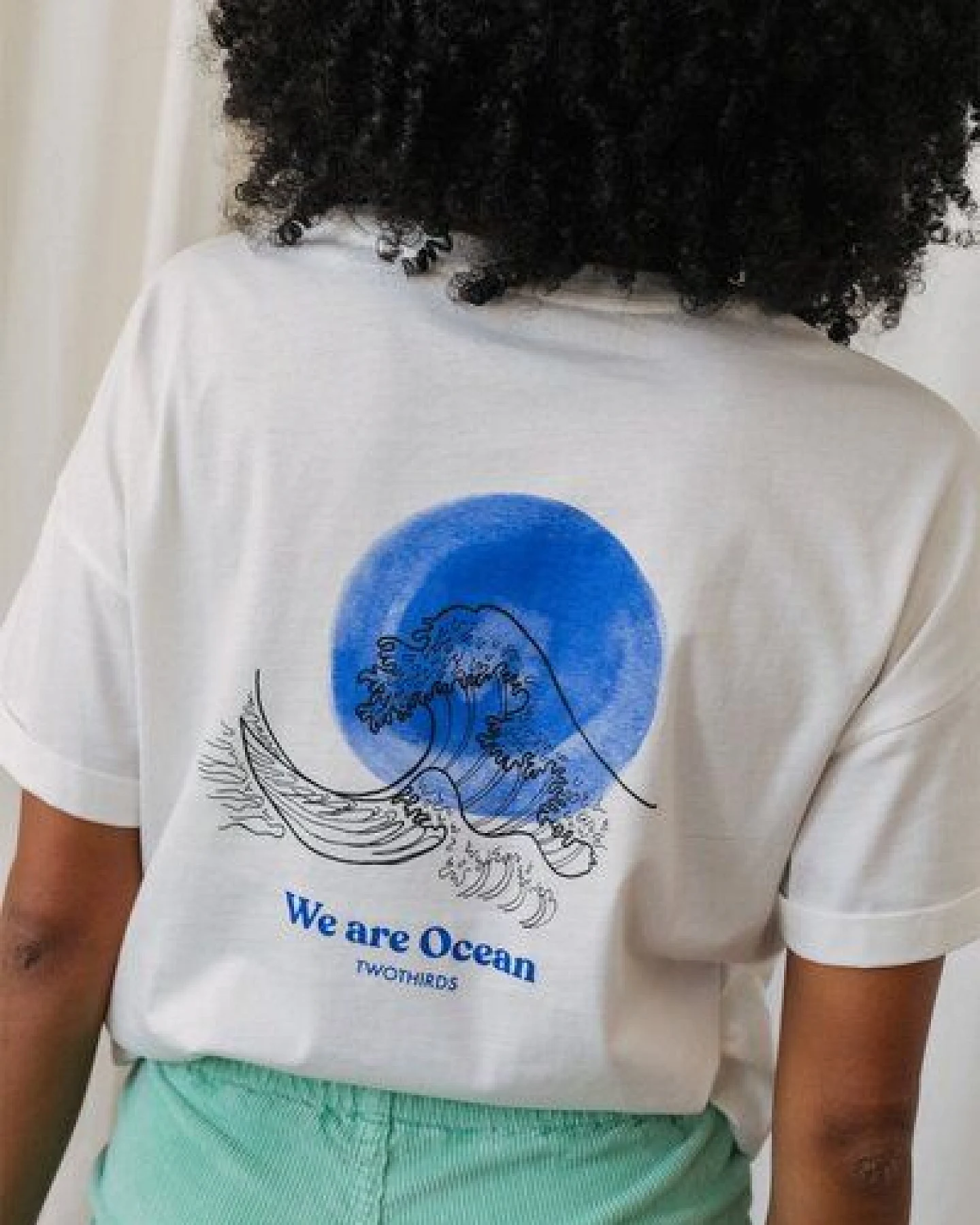 TWOTHIRDS Uwins T-Shirt Surf- und Wave Off White – Ansicht 4