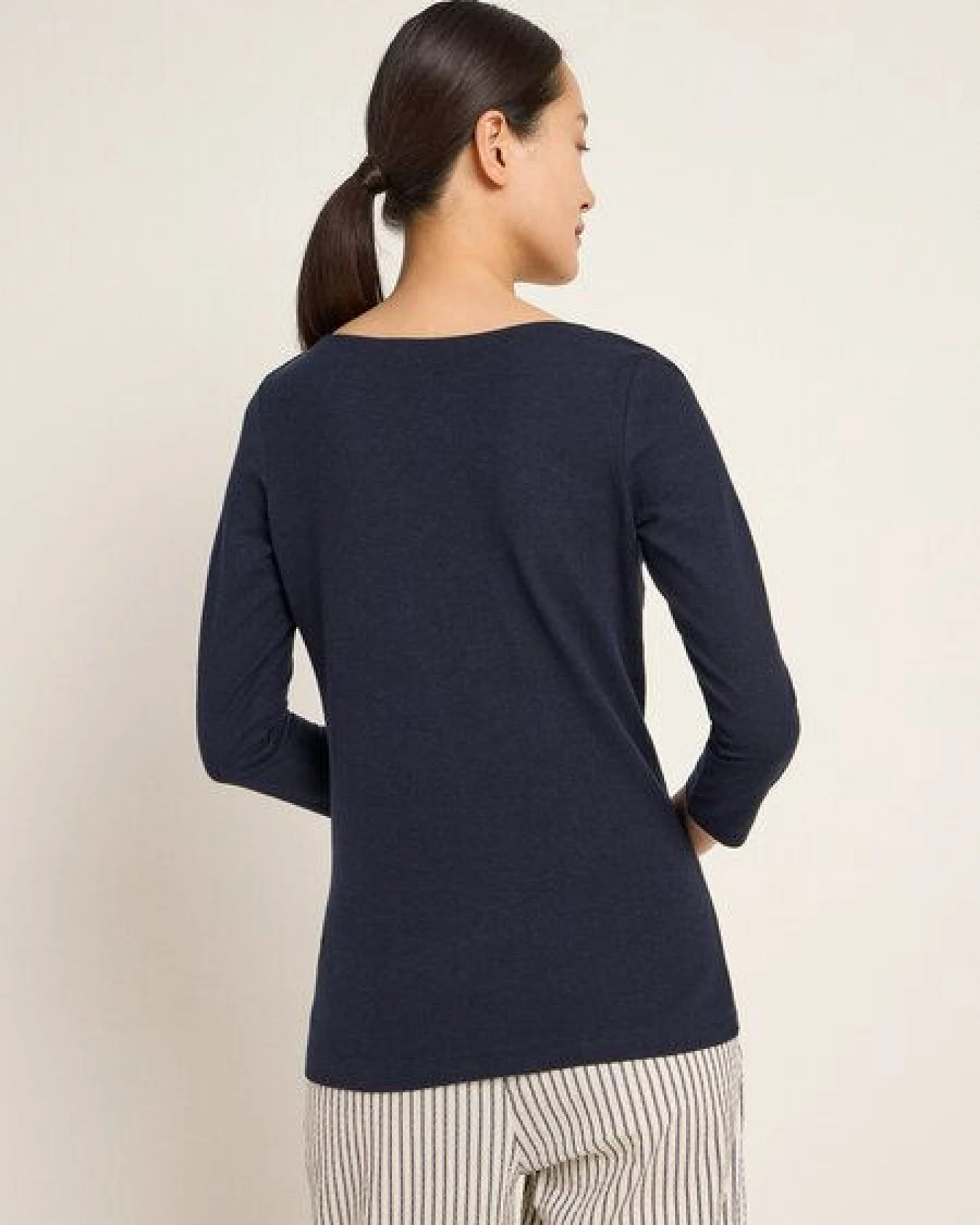 LANIUS Wasserfallshirt (OCS) aus Hanf und Bio-Baumwolle – Ansicht 4
