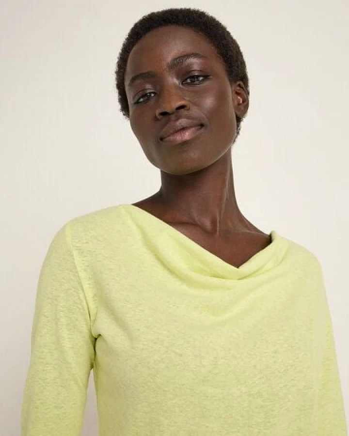 LANIUS Wasserfallshirt (OCS) aus Hanf und Bio-Baumwolle