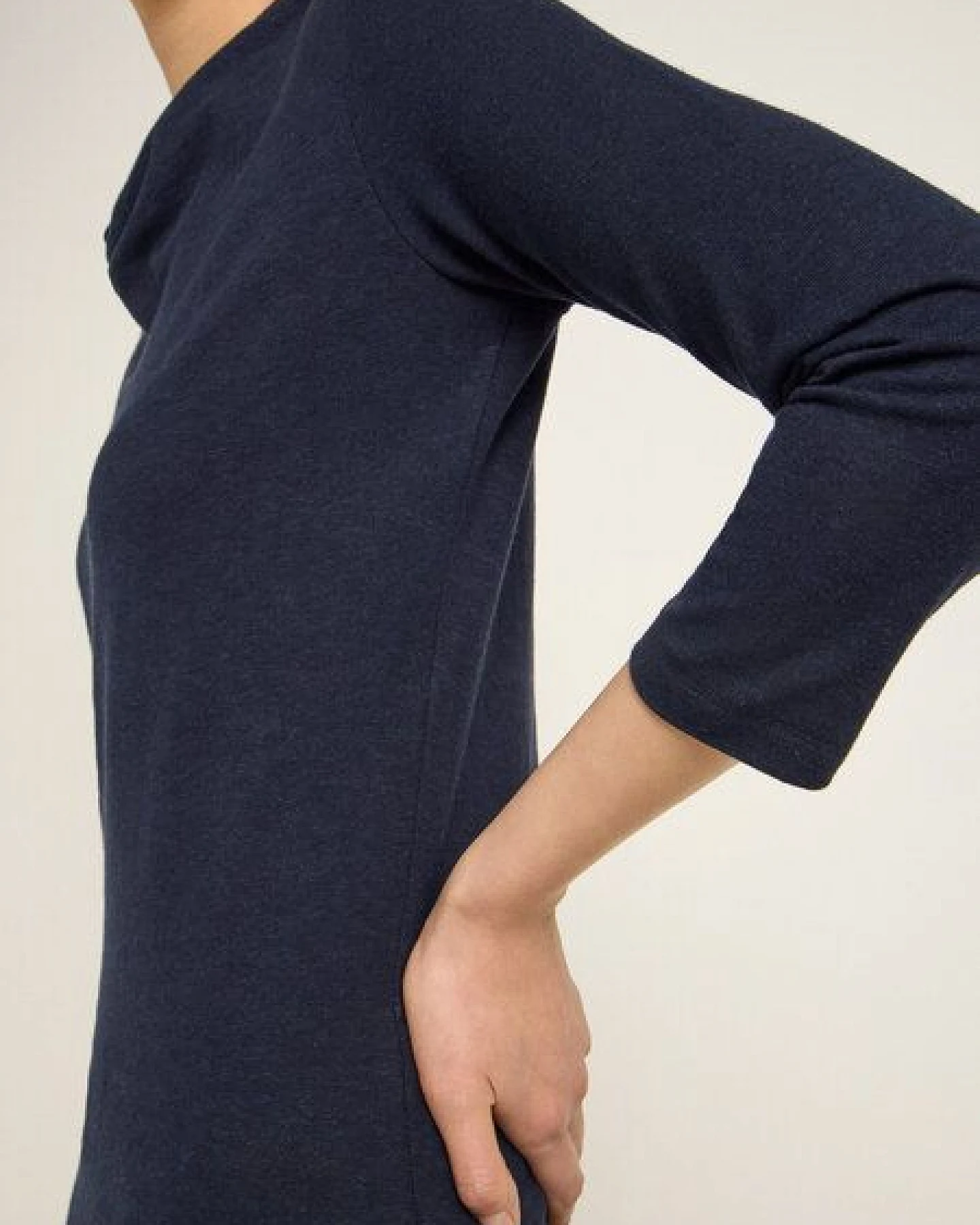 LANIUS Wasserfallshirt (OCS) aus Hanf und Bio-Baumwolle – Ansicht 3