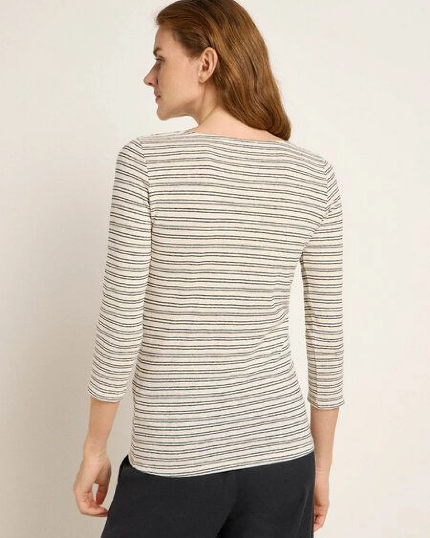 LANIUS Wasserfallshirt (OCS) aus Hanf und Bio-Baumwolle – Ansicht 2