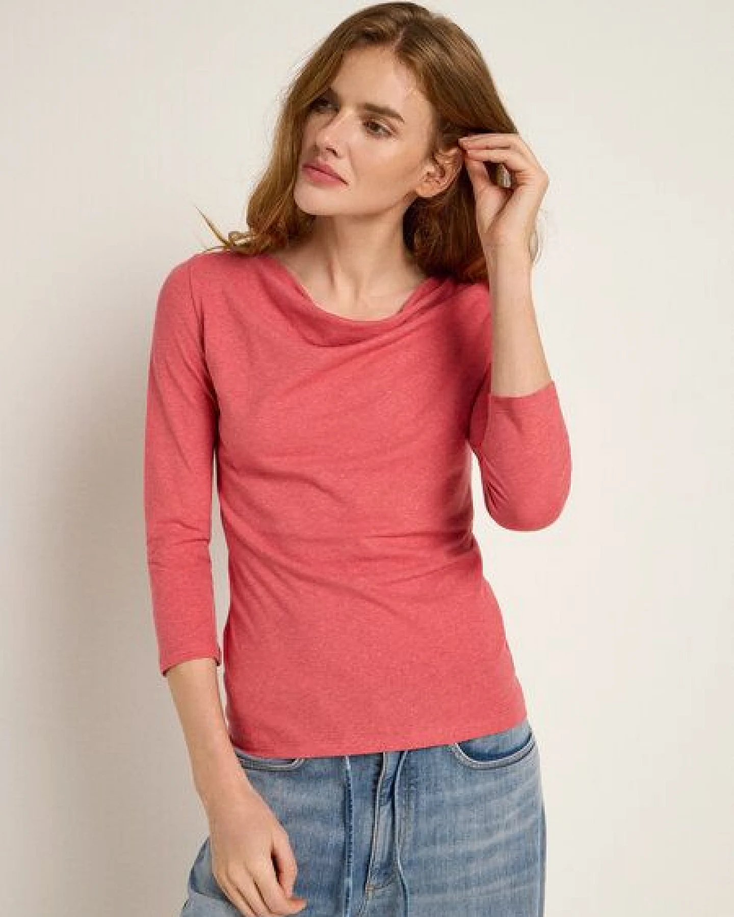 LANIUS Wasserfallshirt (OCS) aus Hanf und Bio-Baumwolle – Ansicht 2